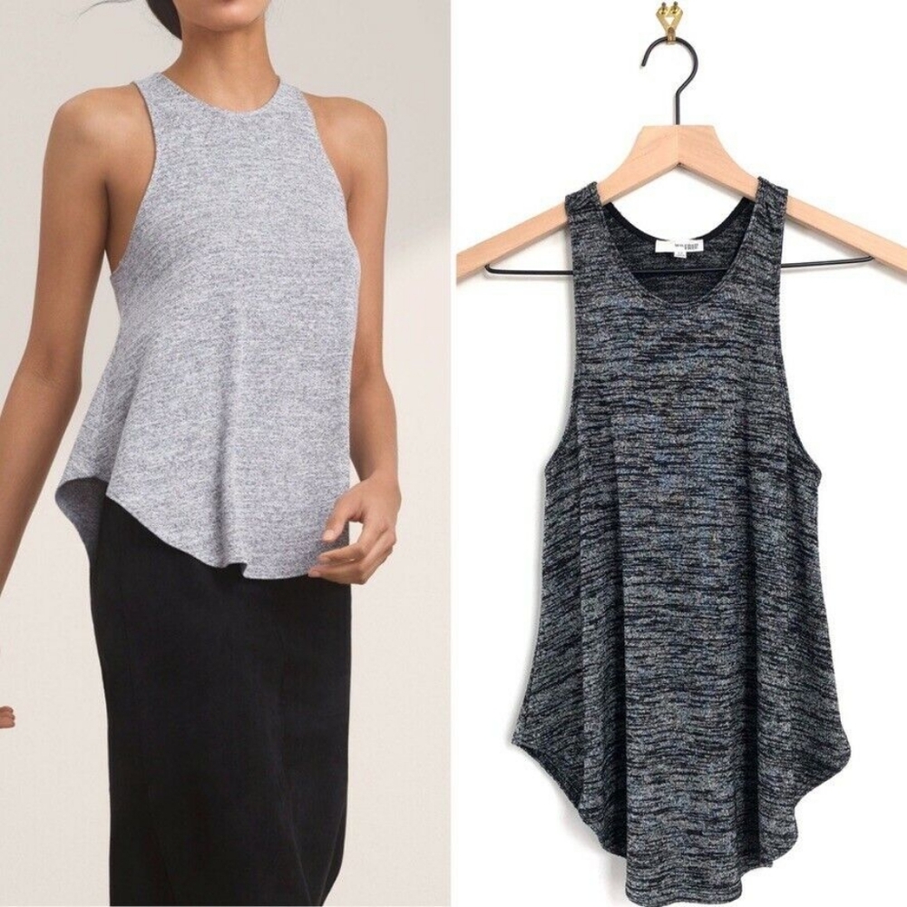 COPY - Aritzia Wilfred Free Burnette Tank Top Heathered Dark Grey Size M